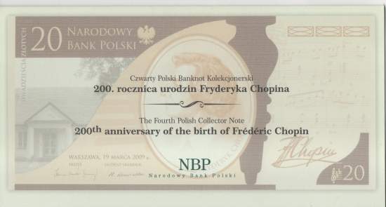 20 zloty 2009 Chopin